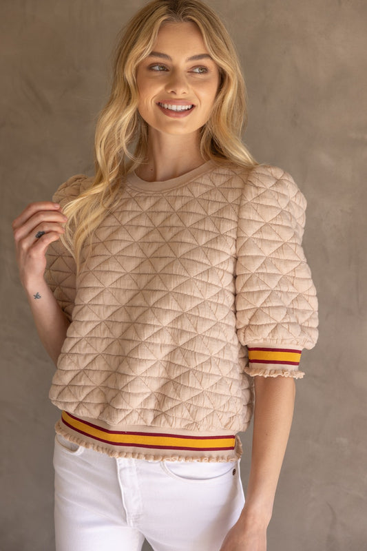 Quilted Striped Top