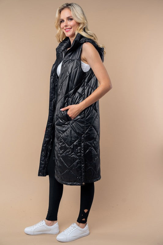 Hooded Long Vest