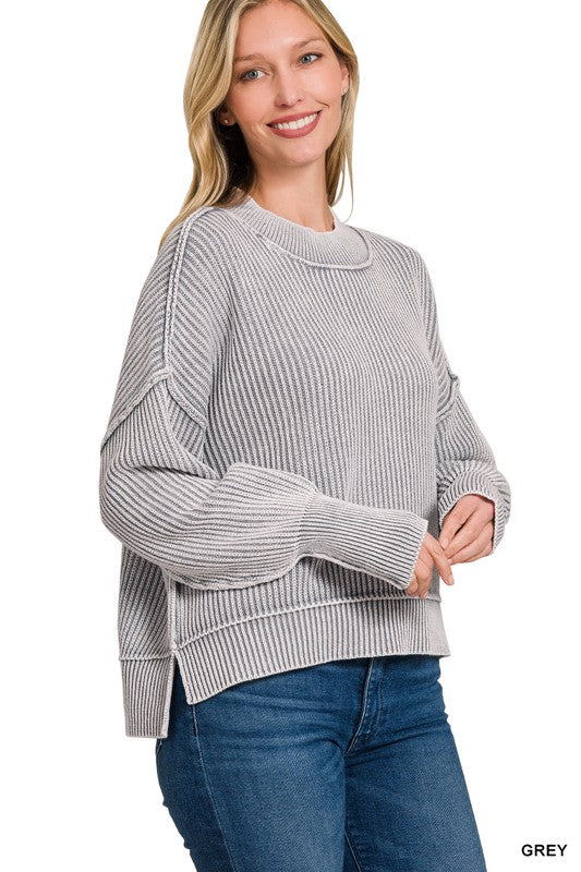 Grey Bella Washed Sweater