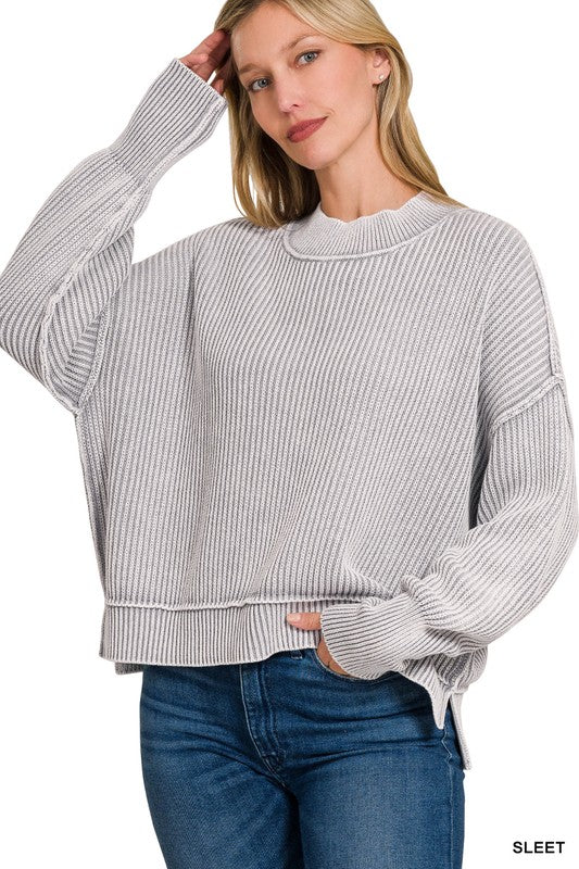 Grey Bella Washed Sweater