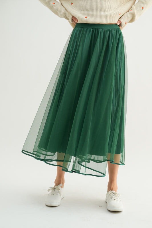 Tulle Midi Skirt