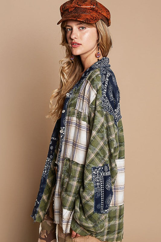 Vintage Washed Plaid Shirt