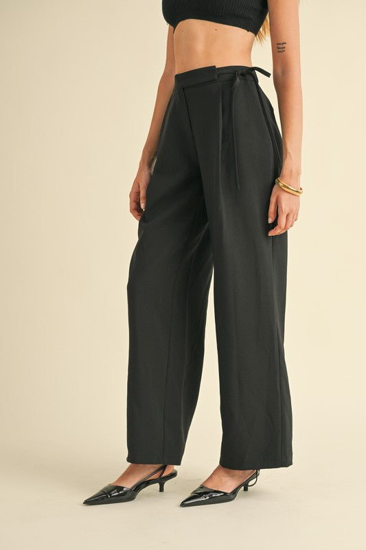 Wide Leg Dress Pant w/ Bow