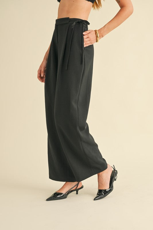 Wide Leg Dress Pant w/ Bow