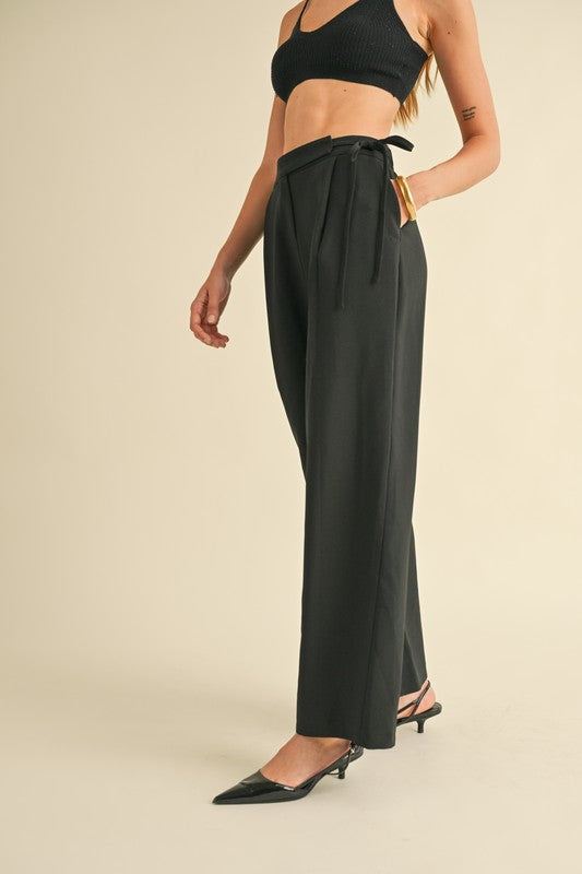 Wide Leg Dress Pant w/ Bow