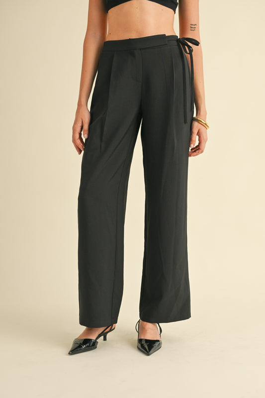 Wide Leg Dress Pant w/ Bow