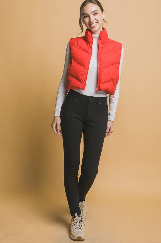 Cropped Drawstring Vest