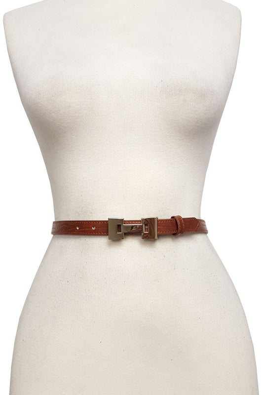 Skinny Alligator Belt