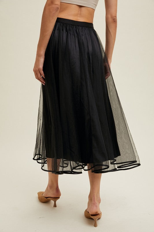 Tulle Midi Skirt