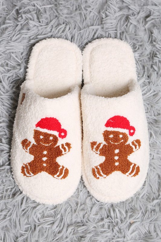 Gingerbread Print Slippers