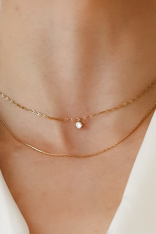 18K Dainty Layered Necklace