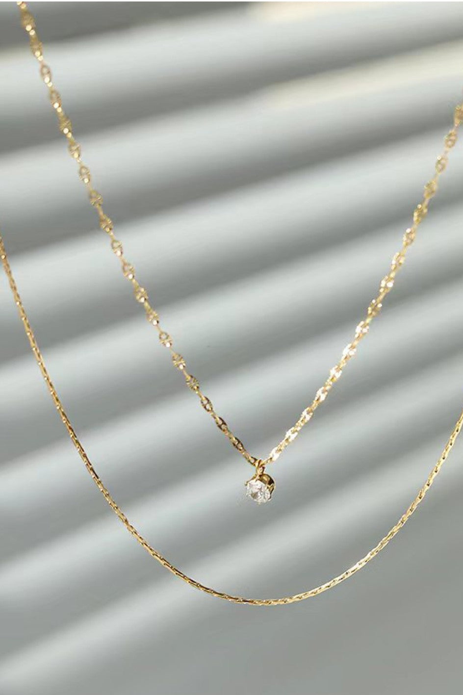 18K Dainty Layered Necklace