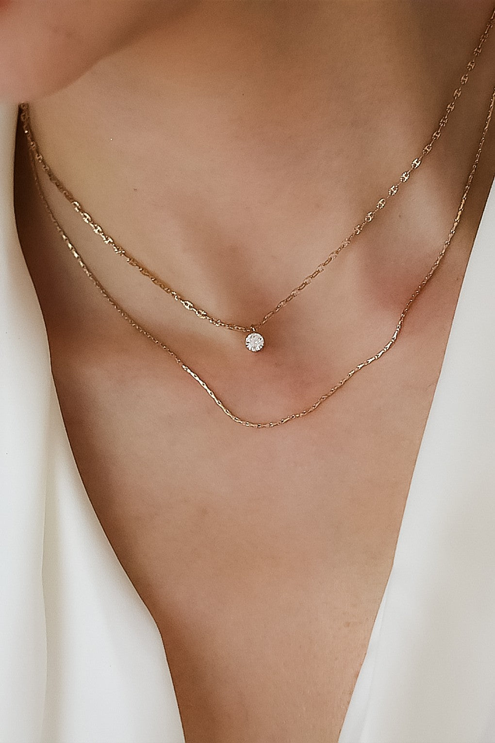 18K Dainty Layered Necklace