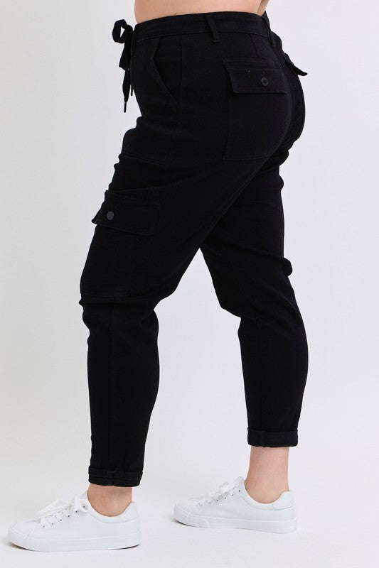 Judy Blue HW Cargo Cuffed Jogger