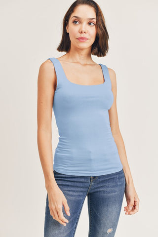 Jasmine Double Layered Square Neck Tank