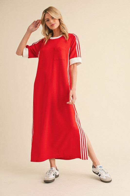 Samantha Sporty Chic Casual Maxi Dress