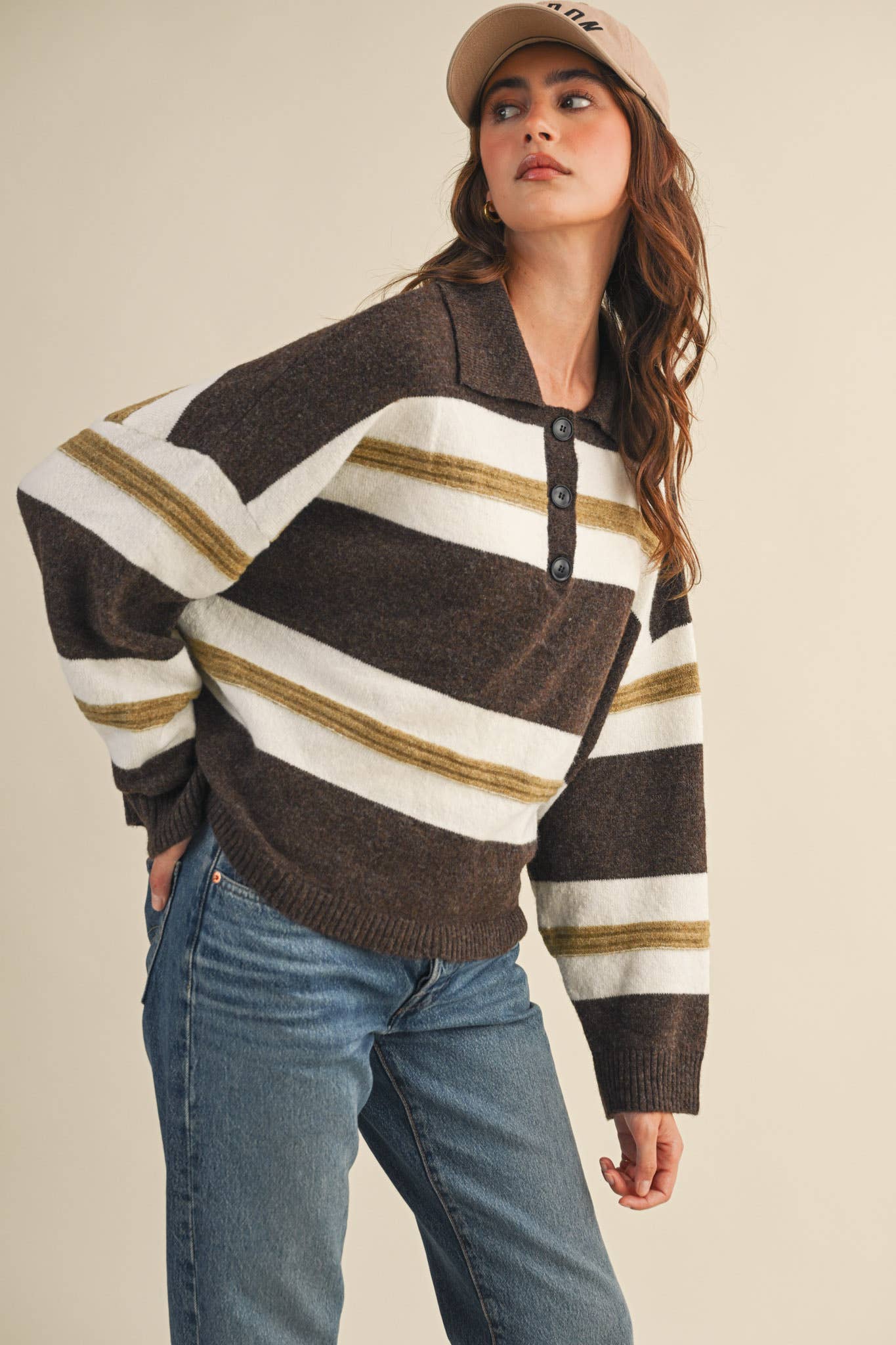 Striped  Rugby Sweater