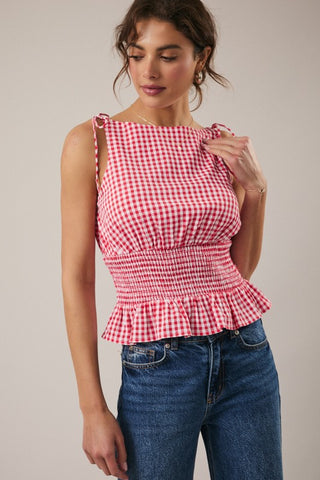 Strawberry Fields Smocked Top