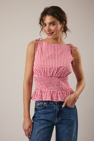 Strawberry Fields Smocked Top