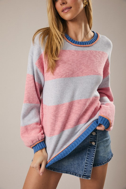 Coastal Horizon Knit Sweater