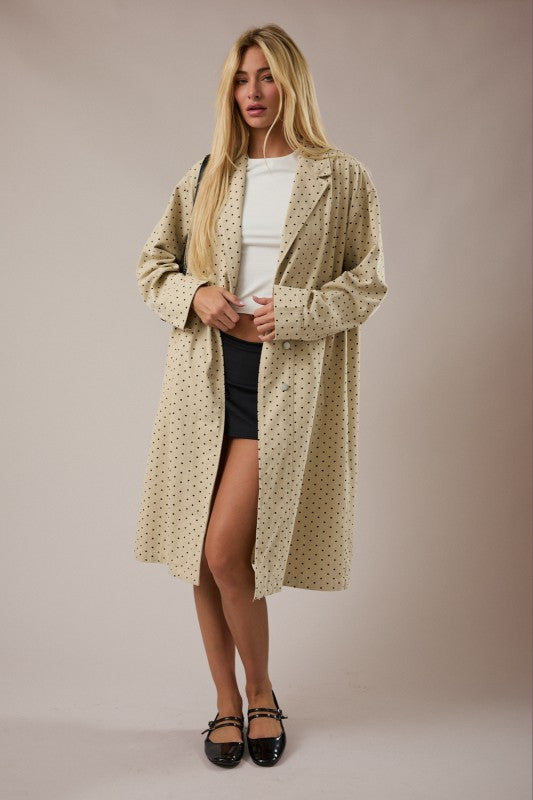 City Girl Polka Dot Trench
