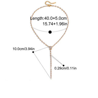 Rhinestone Y Necklace