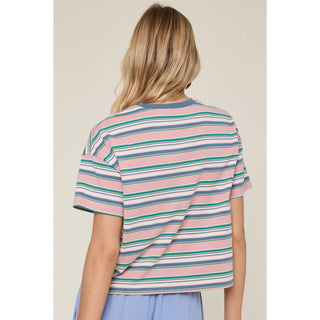 Sunny Multi Stripe Knit Tee