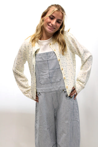 The Uptown Stripe Barrel Overalls