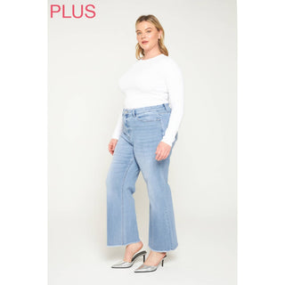 Curvy Lolas Super Soft Wide Leg Mica Jeans