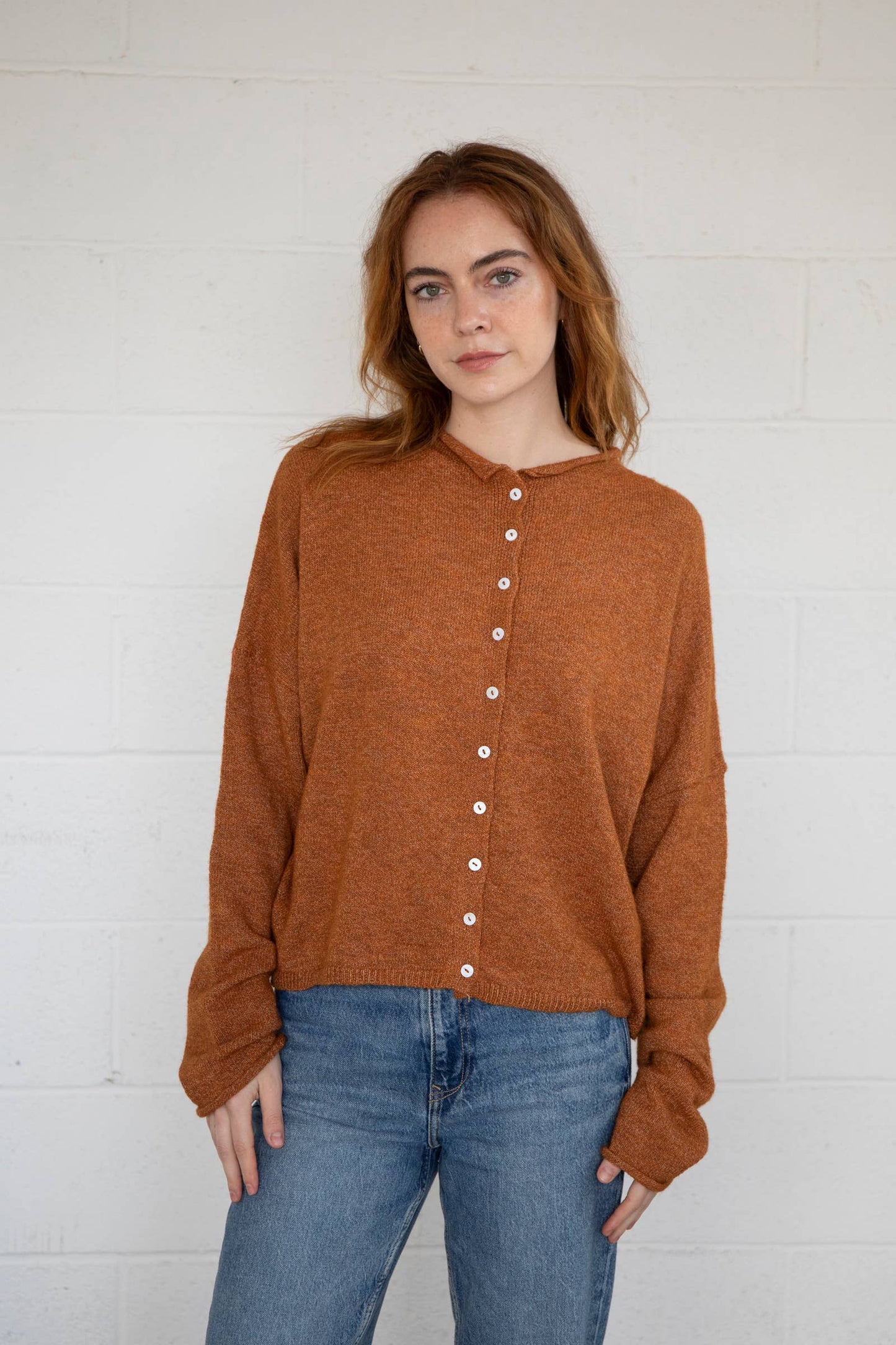 Abby Rose Rust Piper Cardigan *Preorder Ships 9/30