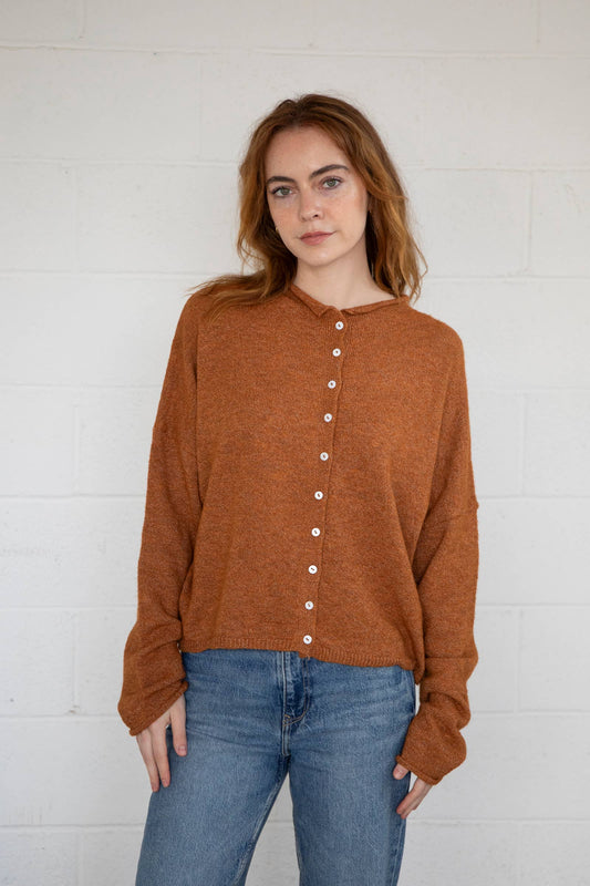 Abby Rose Rust Piper Cardigan *Preorder Ships 9/30