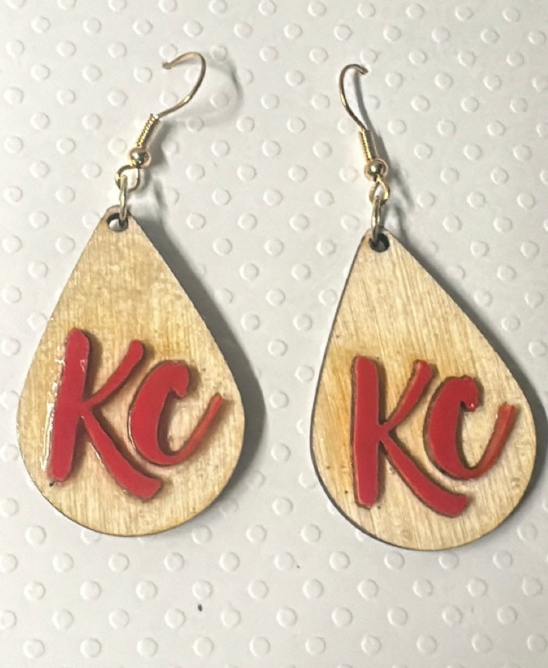 Small Wooden Kc Earring