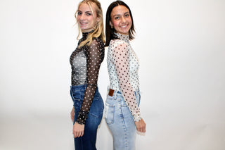 Sweet Spot Polka Dot Lace Top