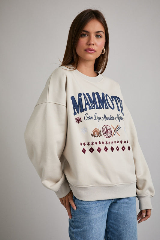 'mammoth' Crew Neck Oversized Sweatshirt