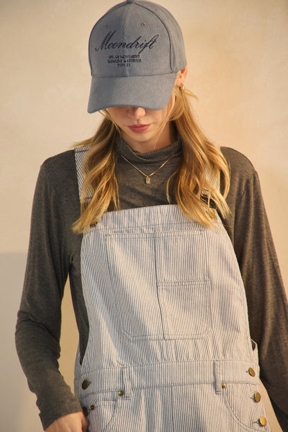 The Uptown Stripe Barrel Overalls
