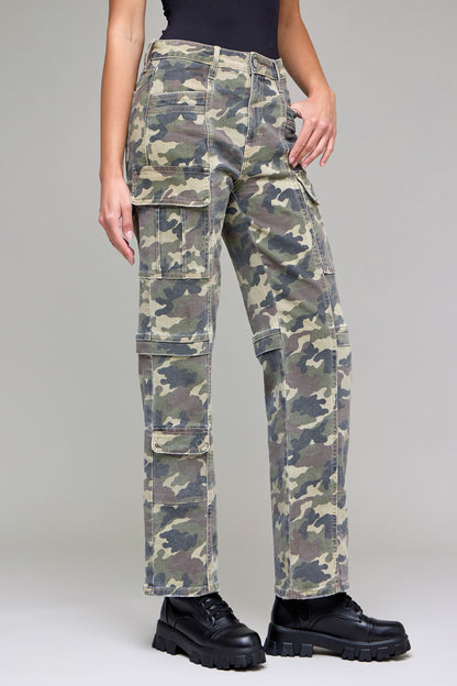 Tracey Hidden Camo Stretch Straight Jeans