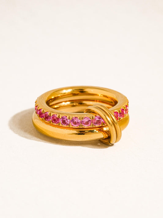 Justine Cz Double Hoop Ring