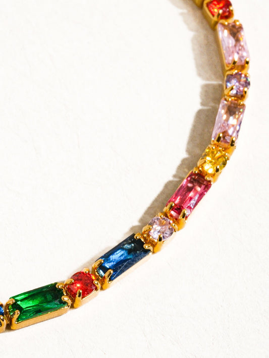 Shiloh Multicolor Cz Chain Bracelet