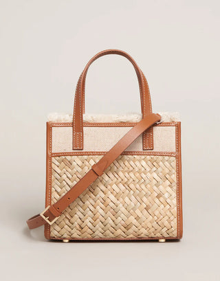 Straw Dune Satchel Crossbody Natural