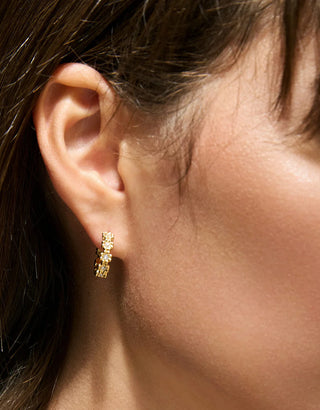 Floret Hoop Earrings 15mm