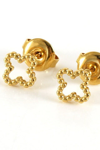 Beaded Clover Studs