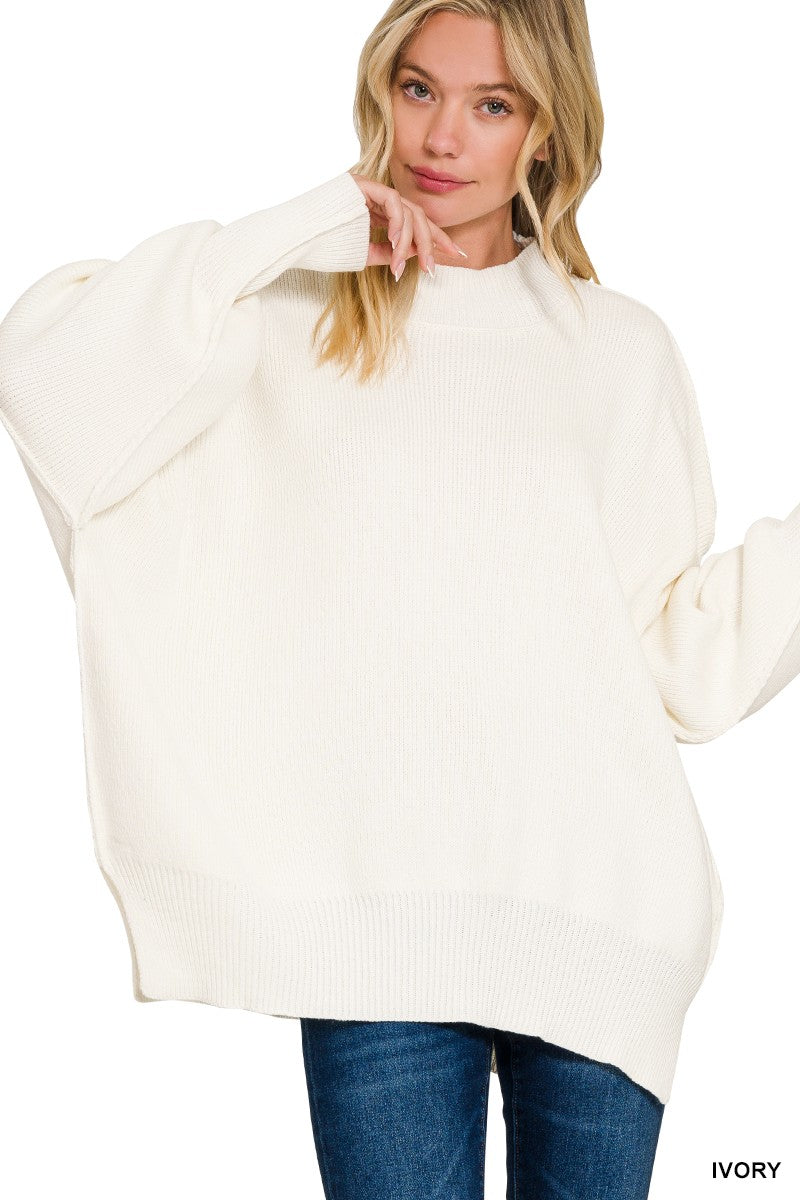 Meri Side Slit Oversized Sweater