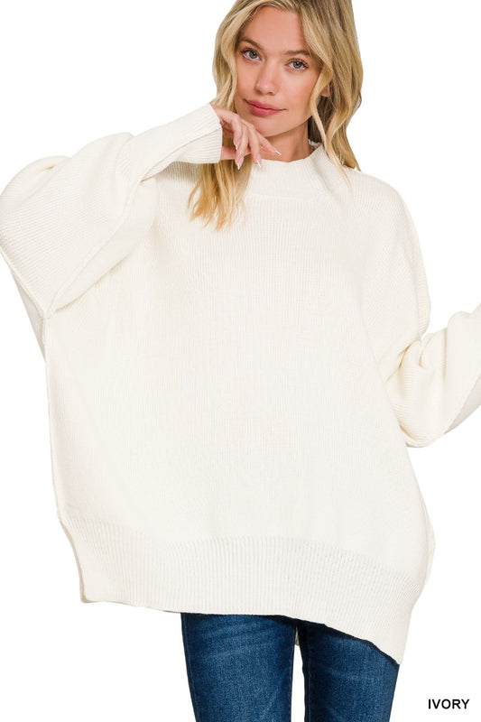 Meri Side Slit Oversized Sweater