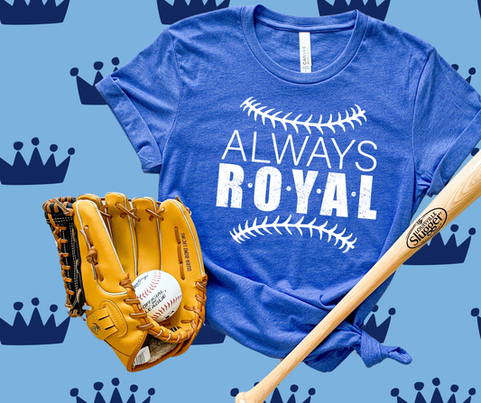 Always Royal Heather Blue Graphic Tee