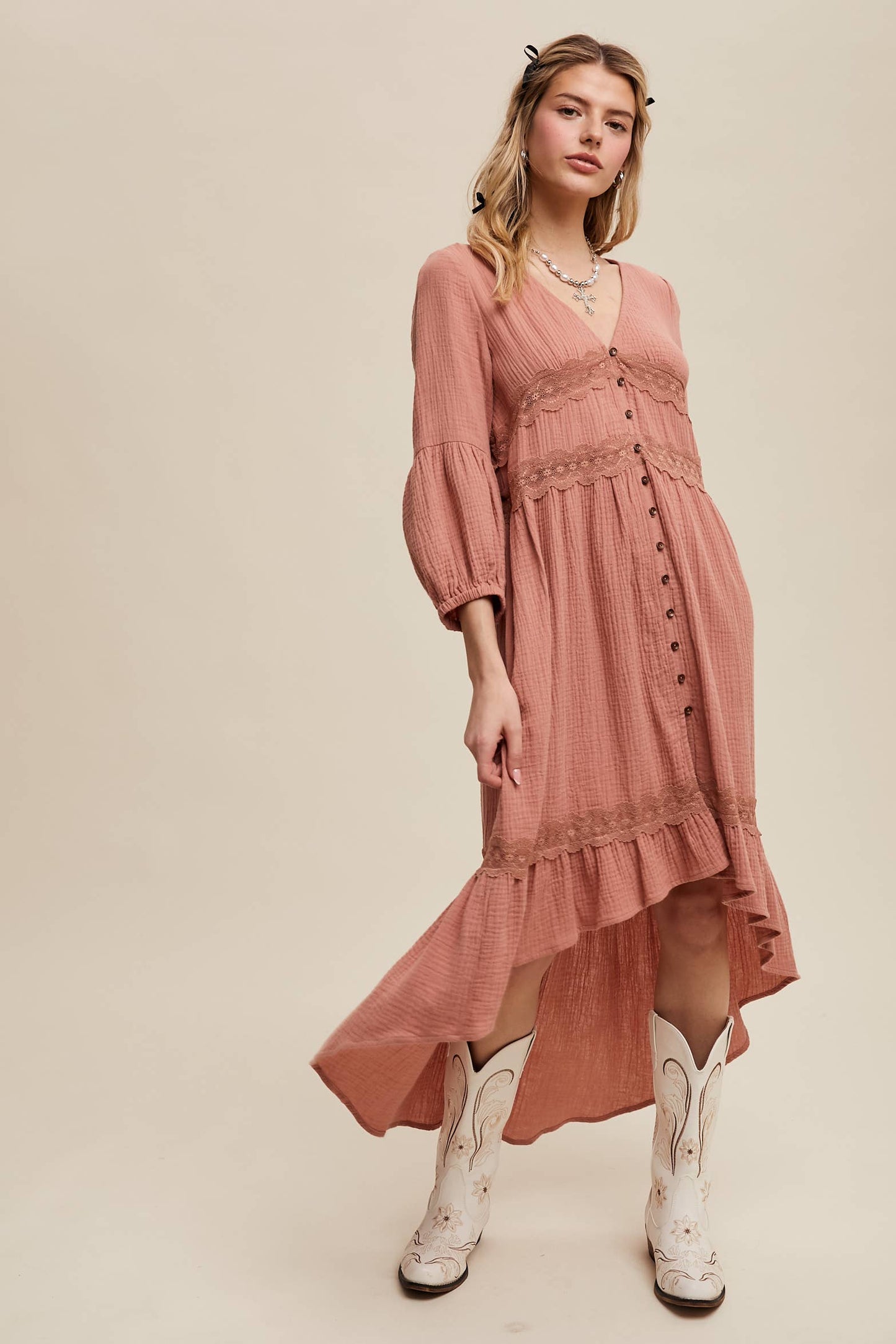 Brenen Boho High-Low Dress