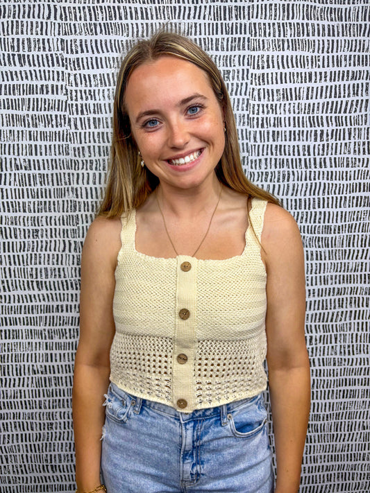 Isla Crochet Knitted Tank Top