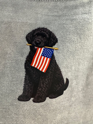 The Zoey Cut Out Crewneck Flag Sweatshirt
