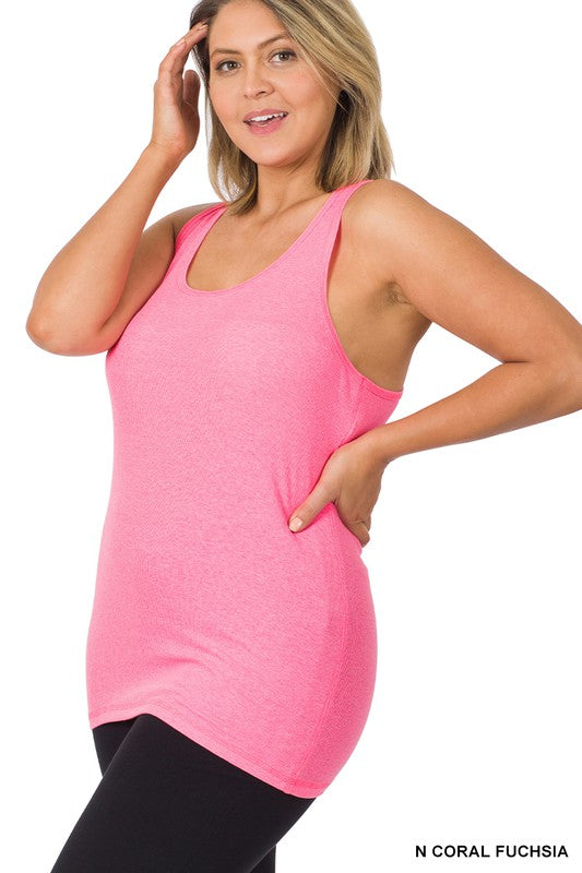 Stretchy Ribbed Racerback Tank