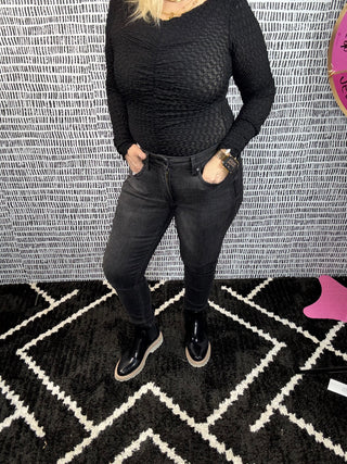 Judy Blue Black Washed Skinny Jeans