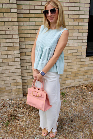 Sophia Pleated Peplum Tank